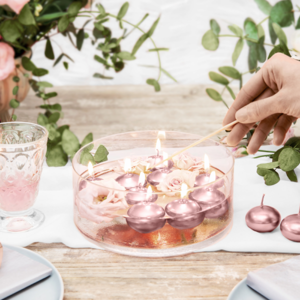 PLUTAJUĆA SVIJEĆA ROSE GOLD 4cm /1kom - Slika 2