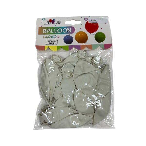 BALONI MAT BIJELA /20kom
