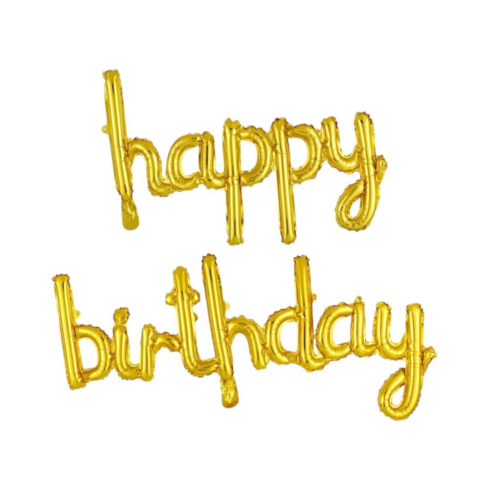 FOLIJSKI BALON HAPPY BIRTHDAY ZLATNI