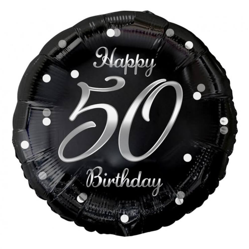 Folijski balon Happy Birthday 50 18" 46cm